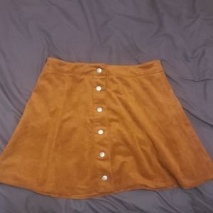 Faux Suede Skirt